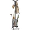 SONGMICS Appendiabiti da Terra con Portaombrelli, 12 Ganci | Attaccapanni, Struttura in Metallo, Alto 175,5 cm, per Ingresso Camera da Letto, Nero Inchiostro, Collezione ALAN RCR011B01