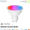 MOES Tuya Matter WiFi GU10 Lampadina intelligente Dimmerabile Luce a Led 16 milioni di colori RGB C + W Lampada a candela Controllo vocale Alexa Google Home