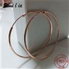 Somi l ia SOMILIA Nuovi orecchini a cerchio grandi in oro rosa per donna, gioielli in argento sterling 925 orecchini da donna moda femminile 40-70mm per regalo222