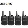 RETEVIS Mini Walkie Talkie Retevis RT15 Radio bidirezionale portatile Comunicatore radio portatile Walkie-talkie 4 pezzi per la caccia in hotel