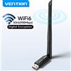 Vention Adattatore USB WiFi 6 Vention 5G/2.4G 900Mbps, Ricevitore Wireless Bluetooth WiFi con Antenna, Scheda di Rete Dongle per Laptop PC Win 10/11