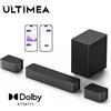 ULTIMEA Poseidon M4T Soundbar 5.1 Canali per Home Theater con Dolby Atmos, Subwoofer Wireless, Altoparlanti Surround Posteriori, Controllo tramite APP