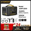 VTOMAN JUMP 2200 Centrale elettrica 1548Wh Batteria LiFePO4 2200W Uscita CA Alimentazione di emergenza per campeggio all'aperto, uso domestico, viaggi in camper