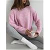 streamgirl Maglioni da donna per l'inverno caldo pullover oversize vintage o collo maglioni lavorati a maglia spessi maglioni soffici gialli per le donne autunno