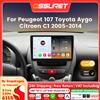OSSURET Autoradio 2din Carplay Android 14 per Peugeot 107 Toyota Aygo Citroen C1 2005-2014, Lettore Multimediale 6115, GPS, Telecamera 360°