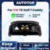 AUTOTOP Cruscotto Digitale LCD da 12,3 Pollici per Volkswagen VW Golf 7 MK7 Caddy T6 con CarPlay Wireless e Android Auto