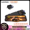 WOLFBOX M40lite Dash Cam 4K+1080P, Telecamera per Specchietto Retrovisore da 10 Pollici, Registratore Video Anteriore e Posteriore