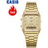 Casio Orologio Casio Orologio Dorato Impermeabile Militare da Polso Relogio Masculino AQ230GA9D/B