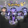 Potdemiel Sfera di Cristallo Pokémon 3D con Pikachu, Gengar, Mewtwo, Lampada Notturna, Statua in Vetro Pokeball 3D, Regalo di Compleanno per Bambini