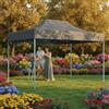NONE Tenda pieghevole professionale per eventi, 3x4 m, antracite. Impermeabile, anti-UV, gazebo da esterno per giardino e patio.