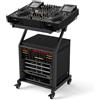 NONE Rack Audio Professionale a 2 Livelli con Barre Trasversali Regolabili