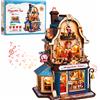Robotime ROKR Happyduke Toys Shop Kit Casa in Miniatura Fai-da-Te, Modelli di Case in Miniatura per Decorazioni Natalizie per Adulti