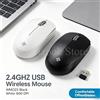 NONE Mouse da ufficio wireless 2.4G, con DPI regolabile, sensore ottico e ricevitore USB, funzione di spegnimento automatico, ideale per laptop e PC.