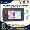 podofo Autoradio Android Podofo con schermo touchscreen da 7 pollici, 6 GB di RAM e 128 GB di memoria, navigazione GPS, WiFi, Bluetooth, FM, lettore musicale USB, CarPlay wireless e funzione Auto Mirror