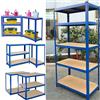 NONE Scaffale a 5 Ripiani in Metallo Resistente 170X75X30cm, Scaffalatura Senza Bulloni per Garage e Capannone