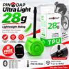 PINMOAP Camera d'aria leggera in TPU per bicicletta 700C 18-32C, camera per pneumatici da bici da strada, camera di ricambio ultraleggera per ciclismo FV45/65/85mm