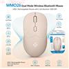 NONE Mouse wireless ricaricabile con Bluetooth, ricevitore USB 2.4G, BT5.2, 1600 DPI, ricarica tramite USB-C, mouse portatile per computer, ideale per laptop, desktop, casa, ufficio e lavoro.