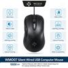 NONE Mouse ottico silenzioso con cavo USB, 1000 DPI, cavo lungo 140 cm, clic silenzioso, facile da installare e utilizzare, ideale per computer, desktop, laptop e per lavorare in ufficio.