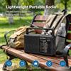 NONE Radio portatile AM/FM con antenna telescopica, altoparlante integrato, alimentazione a batteria, piccolo ricevitore ideale per anziani, per l'uso all'aperto e per l'intrattenimento domestico.