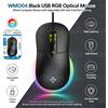 NONE Mouse USB RGB con cavo, DPI regolabile da 800 a 1600, illuminazione a gradiente di 7 colori, mouse ottico per computer, ideale per casa, ufficio, desktop, laptop, gaming e lavoro.