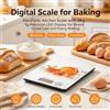 NONE Bilancia da cucina digitale, capacità 5 kg, precisione 1 g, piattaforma in vetro temperato, display LCD, funzione tara, bilancia elettronica per pesare ingredienti, ideale per cucinare e preparare