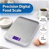 NONE Bilancia da cucina digitale in acciaio inossidabile, capacità 5 kg, precisione 1 g, con schermo a LED e diverse unità di misura, ideale per pesare ingredienti, preparare dolci, cucinare e per l'uso