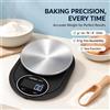 NONE Bilancia da cucina digitale con piattaforma in acciaio inossidabile, capacità di 3 kg, precisione di 0,1 g, bilancia multifunzione per alimenti, ideale per la preparazione di dolci, la cucina e la