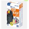 NONE Guanti monouso in nitrile nero, senza polvere, resistenti alle macchie e all'acqua, con rivestimento a forma di tulipano, adatti per uso domestico e industriale.