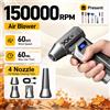 NONE Soffiatore d'Aria Elettrico Senza Fili ad Alta Velocità, Ventilatore Turbo Portatile Ricaricabile per la Pulizia di Elettronica e Tastiere