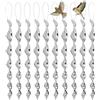 Czdtq 10 scacciapensieri a vento, per piccioni, balconi, spaventapasseri riflettenti, per balcone e giardino, a spirale, argento