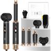 UKLISS LCD Hairstyler 6 in 1 Asciugacapelli Set styler per capelli | Multifunzione Phon Capelli,Spazzola Asciugacapelli Per Dare Volume Ai Capelli, Lisciare, Ioni Air Curler Brush per Capelli