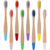AOOSU 8 Pezzi Spazzolino di Bambù per Bambini, Senza BPA, Setole Morbide | Spazzolini da denti di bambù, Manico biodegradabile al 100%, Riutilizzabili Spazzolino Bamboo Per Bambini-Colori casuali