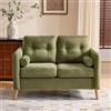 VINGLI Divano 2 Posti in Tessuto Chenille 122x77x87cm, Divanetto con Cuscini Rimovibili e Lavabili, Sofa per Soggiorno, Appartamento e Ufficio, Portata 300kg, Verde