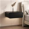 Leaceuv Tavolo da toeletta con Cassetto Sospeso, Tavolo da Trucco, Mensola Muro | Tavolo Sospeso, Mensola Da Muro, Legno Massello, Comodino, Piccola Camera, Bagno(Black,30cm/11.8in)