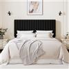 MUTICOR Letto 160 x 200 cm in velluto, con testiera regolabile, Nero | Inserti in schiuma antirumore, piedini protettivi, doghe in legno robuste, senza rete aggiuntiva, montaggio facile