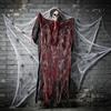 ZYEKIU Ragnatele Halloween Decorazioni Appesi Decorazione Porta Fantasma | Lncludi 100G Ragnatela 20 Ragno Addobbi Esterno Interno Scheletri di Halloween da Appendere per Case Infestate Feste a Horror
