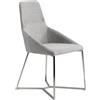 AC ANGEL CERDÁ Angel Cerdá - Sedia Imbottita Sala da Pranzo in Tessuto | Sedie Moderne, Design Minimalista ed Elegante | 50 x 61 x 91 cm, Gambe in Acciaio Cromato | per Sala da Pranzo e Soggiorno