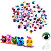 Dorunova Occhietti Adesivi Colorati per Fai da Te e Decorazioni (36 PZ 24 mm) | Retro autoadesivo, pupilla mobile, colori assortiti, varie misure, per pompon, carta, feltro, collage e attività manuali