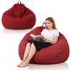 MOFXWHE Pouf XL, 100 x 120 cm, per bambini e adulti, solo rivestimento (senza imbottitura), grande pouf da gaming, per interni ed esterni, divano, decorazione per soggiorno (rosso)