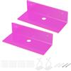 QUARKZMAN 2 Mensole In Acrilico Da Parete 9 Pollici Rosa Fluorescente | Mensole Galleggianti Da Parete, Mensola Espositiva, Per Bagno Camera Da Letto Soggiorno, Decorazione Per La Stanza