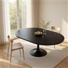 LZLUCKCOME Tavolo da pranzo allungabile, Ø 100 cm / 130 × 90 cm, altezza 80 cm,