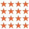 QUARKZMAN 16 Pz Stelle Termoadesive Patch Ricamate 29mm Arancione Chiaro | a Cucire Stelle, Patch Decorative, per Riparazioni Applicazioni per Fai da Te Zaini Borse Cappello Abbigliamento