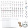 Zuuyye 35 Pezzi Set Portachiavi Angelo Custode, 5 Colori | Set regalo con sacchetti organza, per battesimo e matrimonio, portachiavi angelo custode 5 colori, regalo angelo custode