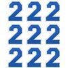 QUARKZMAN Confezione da 9 Toppe Numeriche da Stirare Numero 2 Toppa Blu | Ricamata Da Cucire Adesivi Lettere Applica, Per Riparare Vestiti Jeans Scarpe Cappello, DIY, 2