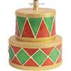 BIZZOTTO Base Albero Natalizio Drum To Verde Rosso Oro 46 cm