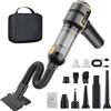 HOVIN Aspirapolvere Auto - 23000Pa Aspirabriciole Senza Fili Potente, 3vel Aspirapolvere Portatile Rica, Questo Mini Aspirapolvere Utilizzabile come Gonfiatore Elettrico, Soffiatore e Pompa a Vuoto, 6000mAh