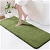Exclusivo Mezcla Tappeto da Bagno, 60 x 120 cm, Assorbente e Antiscivolo | Asciugatura rapida, Lavabile in lavatrice, Morbido, Confortevole, Doccia, Cucina, Soggiorno, Decorazione, Verde Oliva