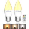 Lustaled Lampadina con Telecomando, Lampadina Dimmerabile E27 LED 4W Equivalente 40W, Timer & 3 Temperature Colore 3000K/4000K/6000K Lampada con Telecomando per Lampadario e Lampada da Tavolo