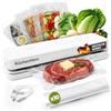 KüchenHero Macchina sottovuoto con superficie in vetro & Touch - Macchina sottovuoto Premium Bianco - Include 10 sacchetti & tubo - 5 modalità (Dry/Moist/Pulse) - Saldatrice silenziosa per Sous Vide
