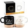 TUZELIYA Tazza da caffè regalo per nonni e nonni | Regali di Natale per nonno e nonna, 350 ml, tazze bianche e nere per annunciare la gravidanza, baby shower, compleanno
